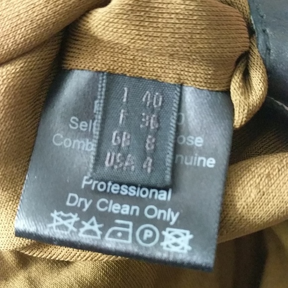 DEREK LAM Leather paneled dress. Sz 4. - Picture 7 of 8